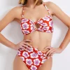 Outlet - Windflower Bandeau Bikini Top - Cherry Bikini