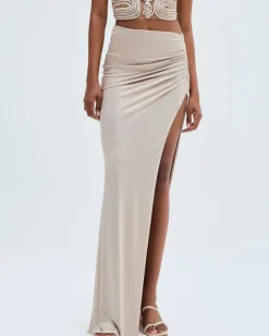 Discount X CAMILA COELHO - Dune Jersey Maxi Skirt Long Skirts