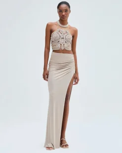 Discount X CAMILA COELHO - Dune Jersey Maxi Skirt Long Skirts