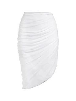 Outlet - Cassie Skirt - White Mesh Long Skirts