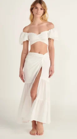 Sale - Valentina Skirt - White Lotus Long Skirts