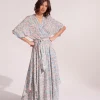 Clearance - Long Dress Adha - Orange Feuille Dresses | Long Dresses