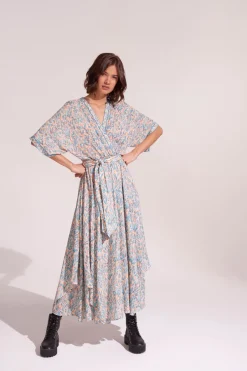 Clearance - Long Dress Adha - Orange Feuille Dresses | Long Dresses
