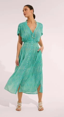 Fashion Poupette St. Barth - Long Dress Becky - Sky Abori Dresses | Long Dresses