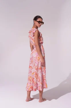 Clearance - Midi Dress Aude - Orange Ailes Dresses | Midi
