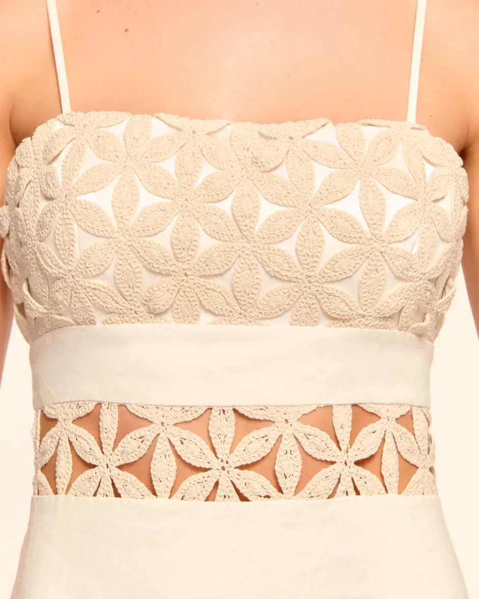 Online - Abby Dress - White Floral Dresses | Midi