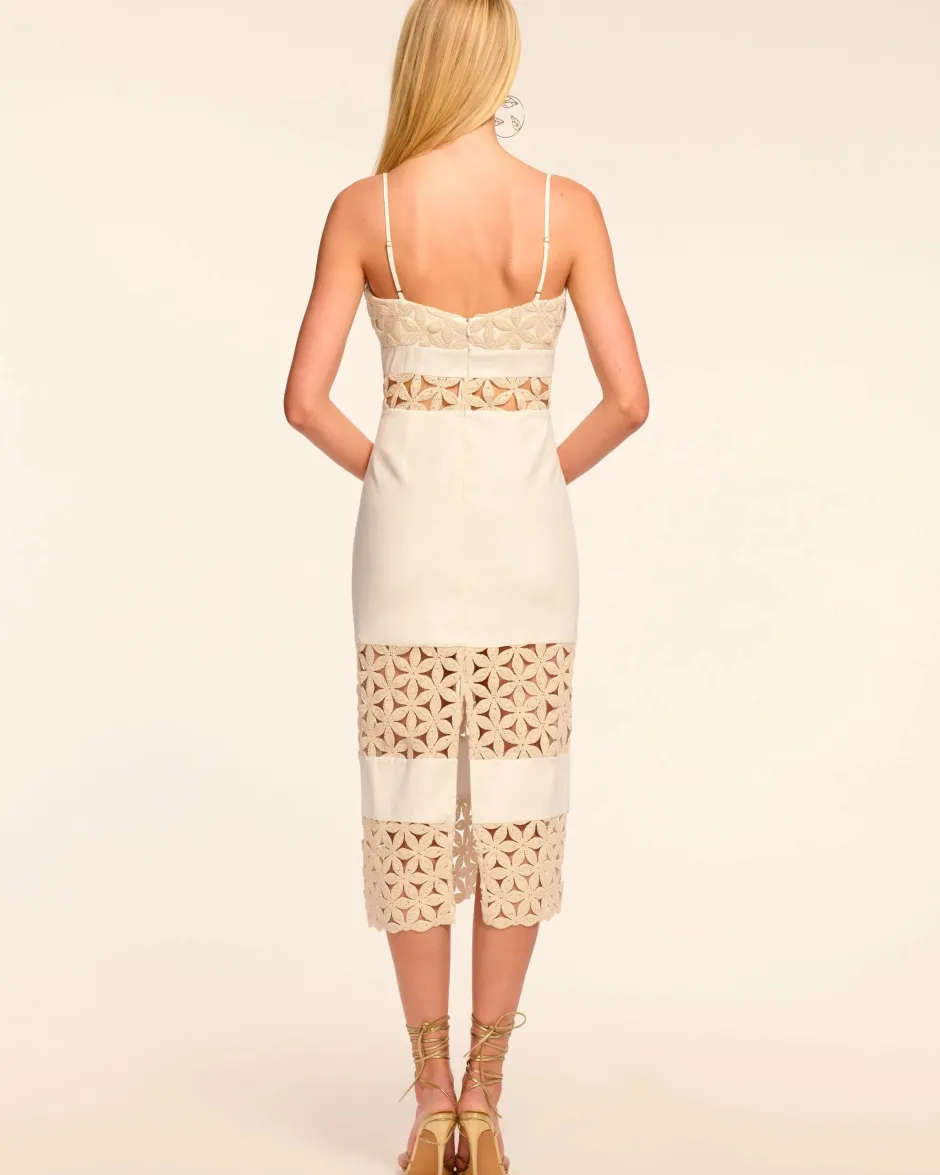 Online - Abby Dress - White Floral Dresses | Midi