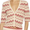 Discount - Alec Cardigan - Rosa Pink Chevron Sweaters & Knits