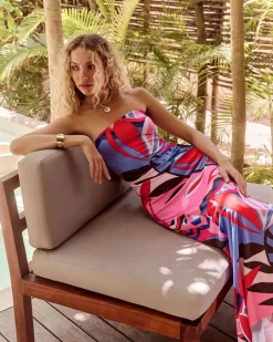 Sale - Bernarda Strapless Maxi Dress - Rosa Paradiso Midi | Midi Dresses