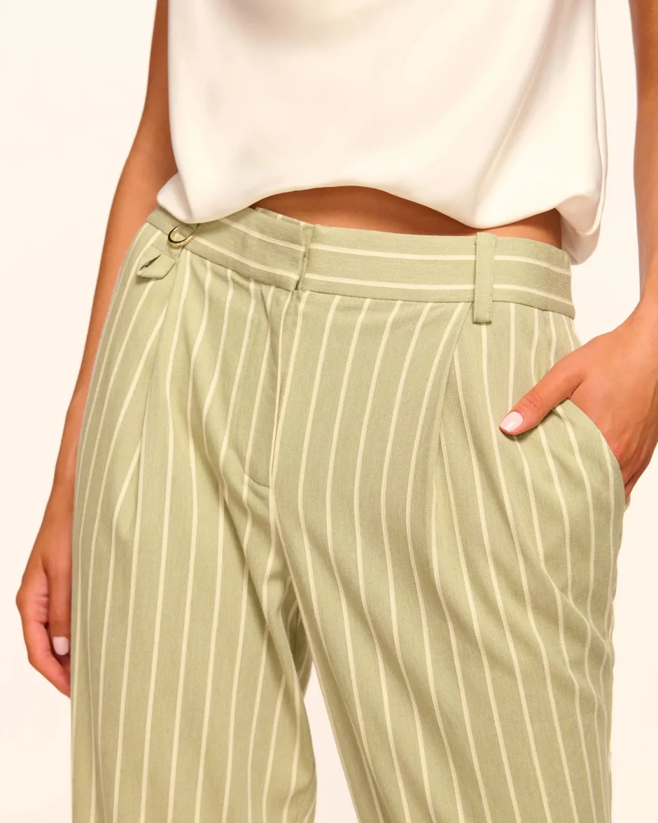 Best - Ingrid Cropped Pant - Mint Canvas Pants