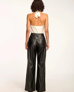 Best - Jace Faux Leather Wide Leg Pant - Black Pants