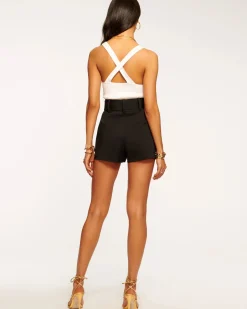 New - Kasey Belted Mini Short - Black Shorts