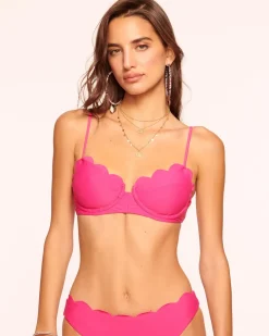 Fashion - Leyla Scalloped Underwire Bra Top - Perfect Pink Bikini