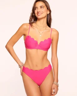 Fashion - Leyla Scalloped Underwire Bra Top - Perfect Pink Bikini