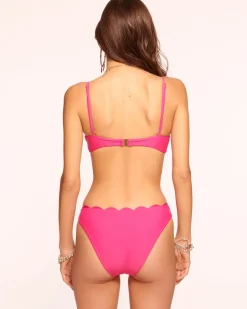 Fashion - Leyla Scalloped Underwire Bra Top - Perfect Pink Bikini