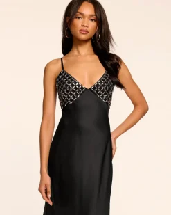 Fashion - Lizzy Embellished Gown - Black/Silver Long Dresses | Dresses
