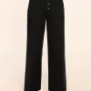 Fashion - Marjory Ankle Length Stretch Cotton Pant - Black Pants