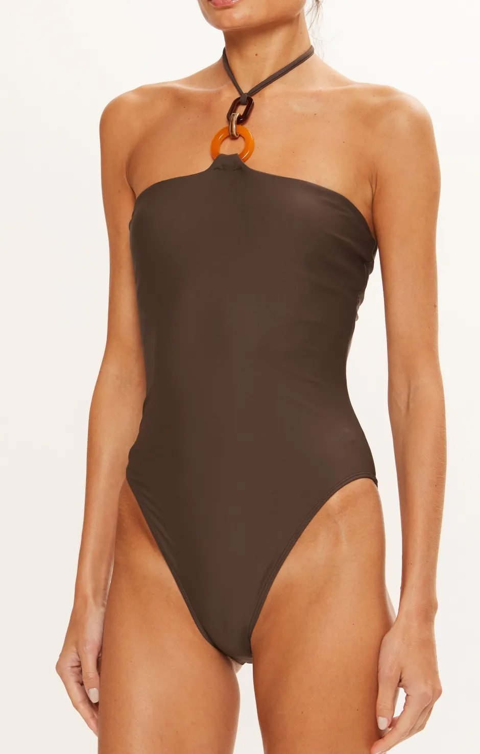 Best - May Halter One Piece Swimsuit - Beach Brown One Piece