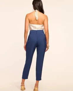 Fashion - Miley Belted Ankle Length Pant - Spring Navy Pants