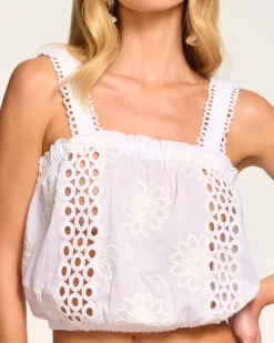 Clearance - Misha Coverup Top - White Coverups