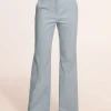 Fashion - Naima Textured Mid-Rise Pant - Light Indigo Pants