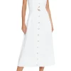Sale - Nomi Sleeveless Belted Midi Dress - Ivory Midi | Midi Dresses