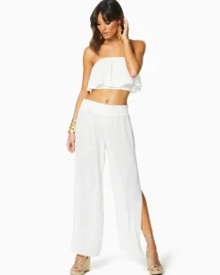 Clearance - Textured Athena Pants - White Pants