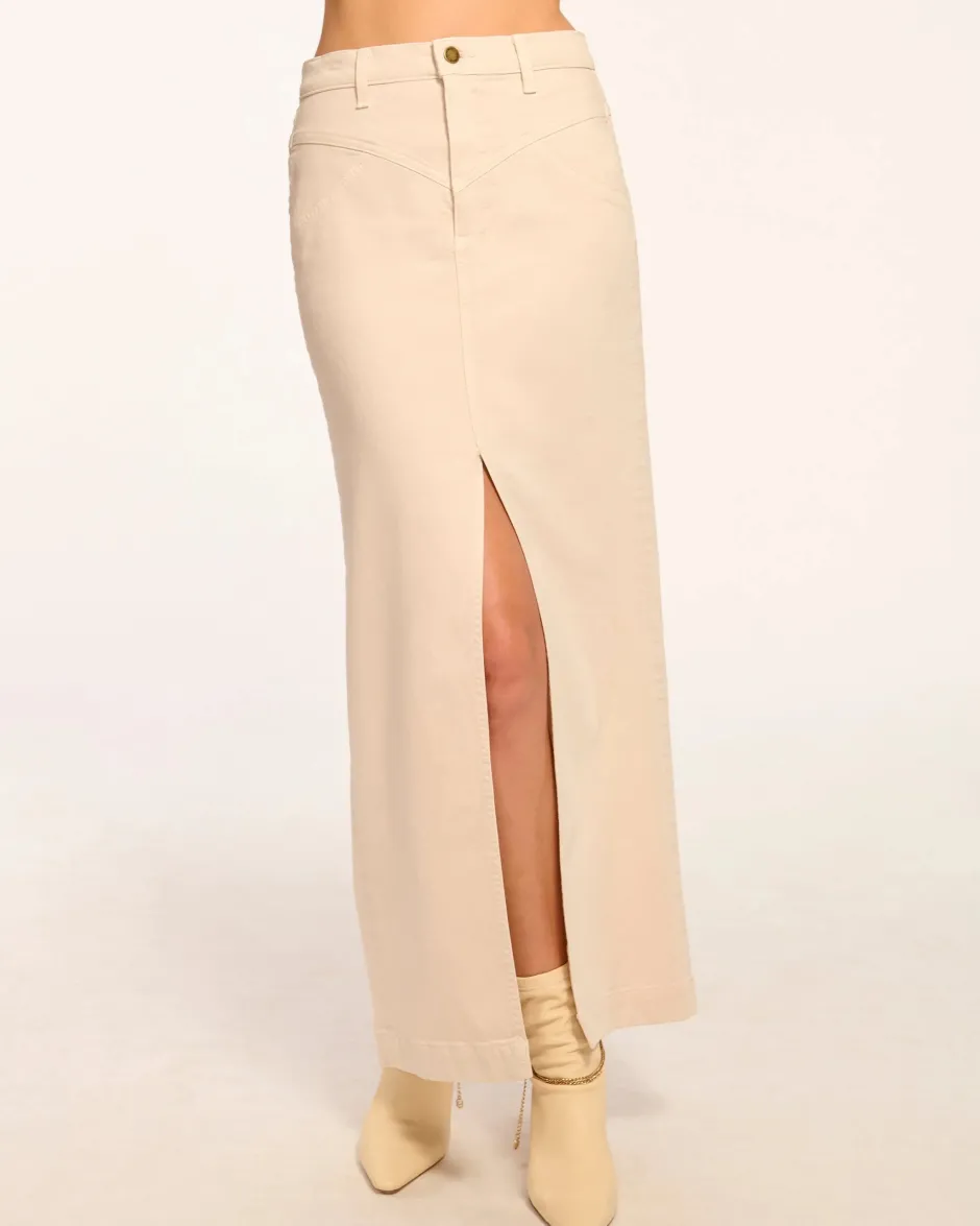 Best - Xavier Denim Maxi Skirt - Bone Skirts | Long Skirts