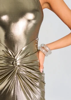 Fashion - Anida Dress - Metallic Pewter Long Dresses | Dresses