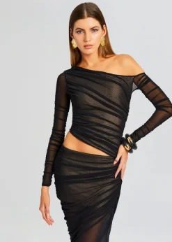 Sale - Aura Dress - Black/Nude Dresses | Long Dresses