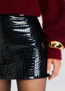 Online - Camila Leather Skirt - Night Sky Mini Skirts