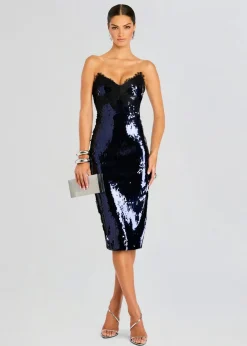 Outlet - Ellen Sequin Dress - Navy Dresses | Midi