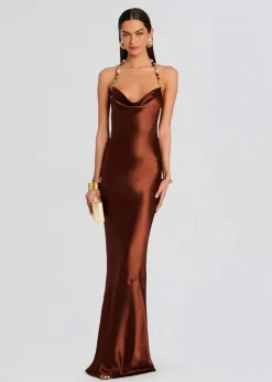Fashion - Finley Dress - Chestnut Long Dresses | Dresses