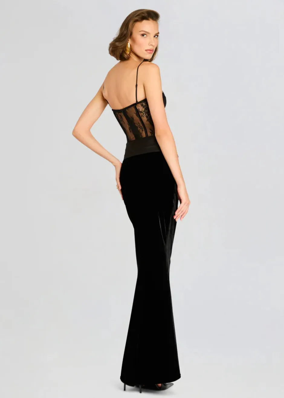 Clearance - Gisela Lace Bodysuit - Black Bodysuits