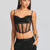 Clearance - Holly Top - Black Crop Tops