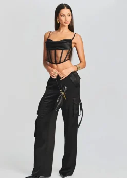 Clearance - Holly Top - Black Crop Tops