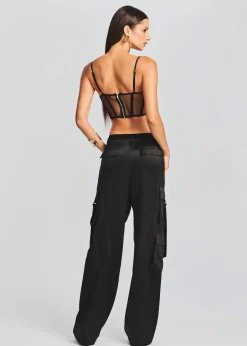 Clearance - Holly Top - Black Crop Tops