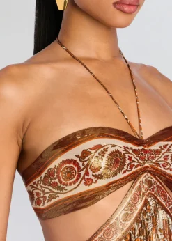Clearance - Kimmy Dress - Terracotta Paisley Midi | Midi Dresses
