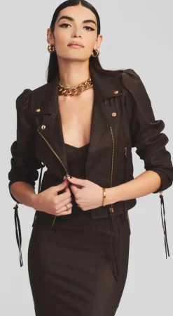 Sale - Lo Coated Denim Jacket - Coated Brown Denim | All Denim