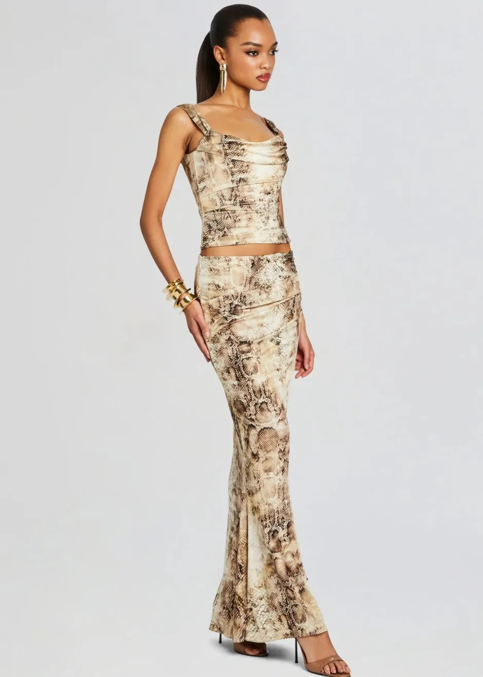 Discount - Lowis Top - Vintage Snake Animal Print