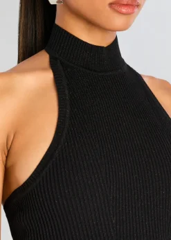 Outlet - Quinn Dress - Metallic Black Dresses | Mini Dresses