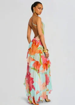 Online - Samara Dress - Aqua Primavera Midi | Midi Dresses