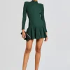 Sale - Sydonie Knit Dress - Metallic Pine Mini Dresses | Dresses