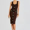 Sale - Weyla Knit Dress - Metallic Earth/Black Dresses