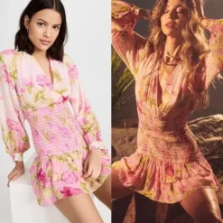 Fashion - Ren Short Dress - Pink Lotues Dresses | Mini Dresses