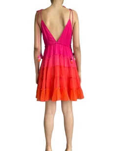 Best - Skye Short Dress - Orange Pink Dresses | Mini Dresses