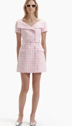 Best - Boucle Mini Dress - Pink Dresses | Mini Dresses