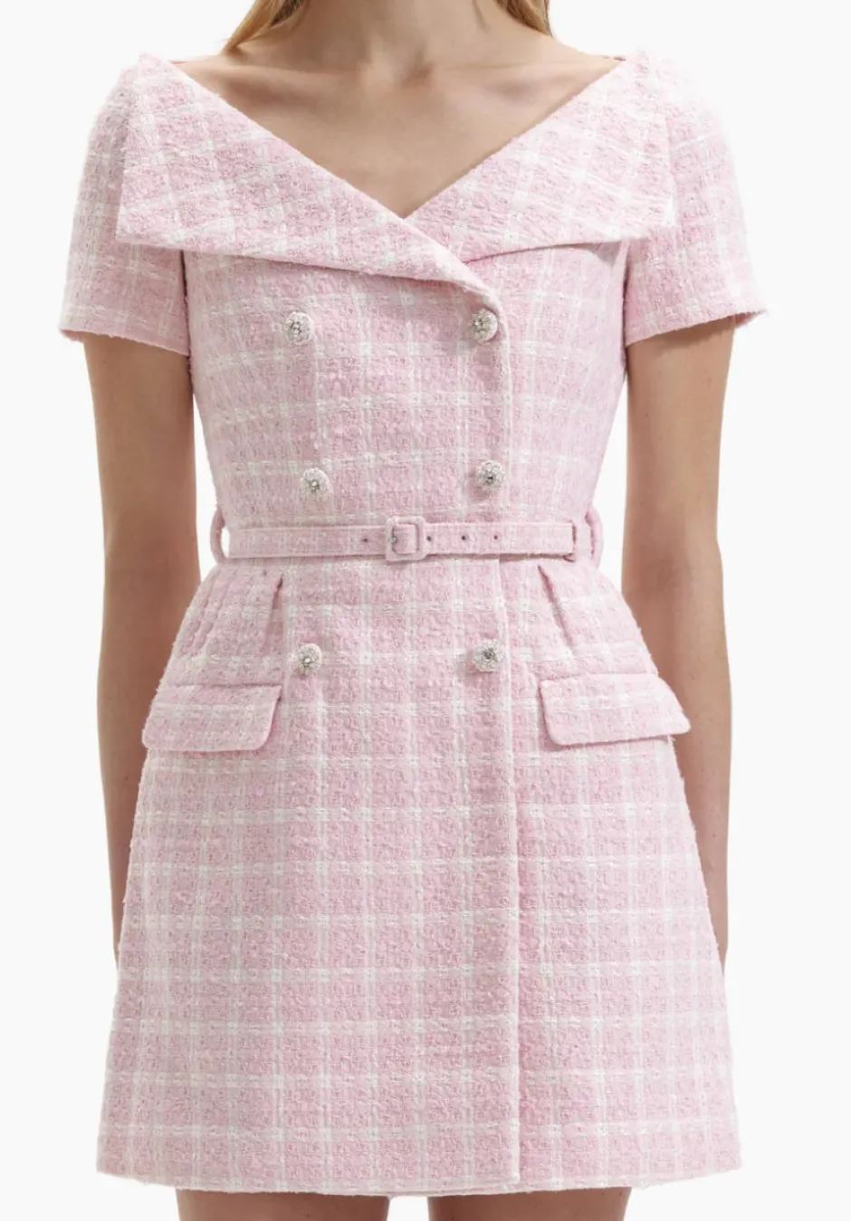 Best - Boucle Mini Dress - Pink Dresses | Mini Dresses