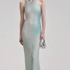 Best - Green Contour Print Maxi Dress - Green Dresses | Long Dresses