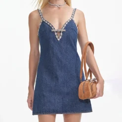 Discount - Strappy Mini Dress - Denim Mini Dresses | Dresses